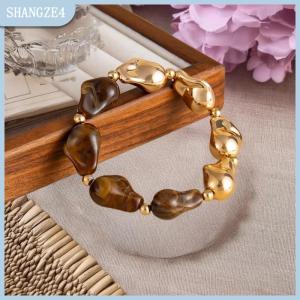 【SHANGZE4】 Đơn Giản Baroque Không Thường Xuyên Nhựa Vòng Đeo Tay Bohemian Đầy Màu Sắc Hạt Vòng Đeo Tay Nối Bangle Hàng Ngày Quyến Rũ Đồ Trang Sức Phụ Kiện Quà Tặng