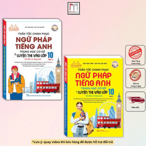 Sách - Combo 2c Thần tốc chinh phục ngữ pháp tiếng anh trung học cơ sở và luyện thi vào lớp 10 (cơ bản và nâng cao)