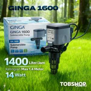GINGA GA 1600 POWER HEAD Mesin Pompa Celup Filter Aquarium Aquascape Air Terjun Kolam Ikan Gelembung Udara Oksigen GA1600