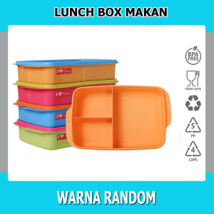 GBUPLAST Lunch Box Milano Tempat Makan 3 Sekat - Bekal Makan Milano 1350ml