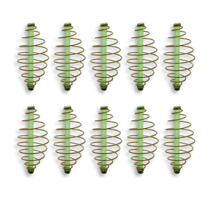 10pcs Baits Thrower Feeder Saltwater Fishing Accessories Feeder Basket Fishing Spring Feeder Coil Inline Method Feeder