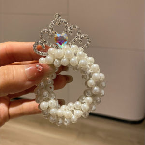 ALENADAY - Ikat Rambut Mutiara Anak Gaya Korea Mahkota Princes  ACC30