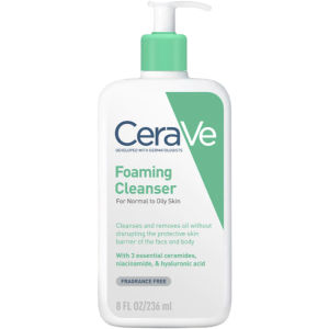 CeraVe Foaming Cleanser 473ml | For Normal to Oily Skin | 3 Essential Ceramides | Niacinamide | Hyaluronic Acid | Barrier Repair Retains moisture with hyaluronic acid no tightness