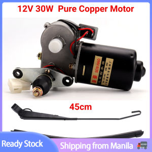 Universal UTV 12V 30W Pure Copper Motor Electric Windshield Wiper Kit For Polaris Ranger RZR Can Am Tricycle With On/Off Button