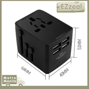 65W 3.5A Worldwide Travel Plug Adaptor with 3USB+type C International Travel Adapt