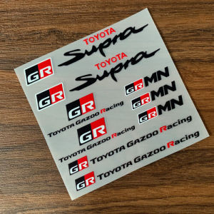 Toyota GR GAZOO RACING Sticker Reflective Automotive Interior Decal Car Door Window/Hood Rearview Mirror Bumper Center Console Steering Wheel Dashboard Decorative Sticker