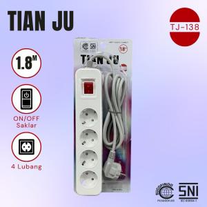 Stop Kontak - Colokan 4 Lubang- SNI -TJ 138 kabel 1.8 meter