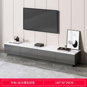 TV Cabinet Italian Living Room TV Cabinet Console Small Household Marbled Storage Cabinet