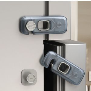 Biển jjt 360 ° xoay khóa an toàn cho cửa tủ lạnh tủ ngăn kéo không khoan chống ép bảo vệ