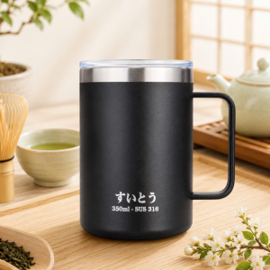 Cốc giữ nhiệt JAPAN inox 316 dung tích 350nl có nắp đậy an toàn