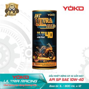 Dầu Nhớt Xe Máy Cao Cấp Yoko Ultra Racing Chuyên Dùng Cho Xe Motor Phân Khối Lon Thiếc 1 Lít - Hàng Chính Hãng Yoko Dành Cho Hội Đam Mê Tốc Độ