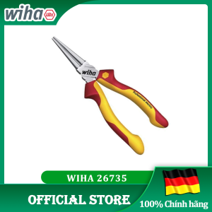 Kìm Uốn Dây Mũi Tròn 160mm Cách Điện 1000 Volt WIHA 26735 [Chính hãng Đức/ Germany]