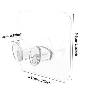 20Pcs Self-Adhesive Non-Perforated Wall Hook / Multi-Purpose Power Plug Bracket / Kitchen Bathroom Socket Holder Organizer