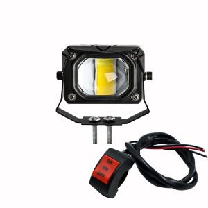 Car Motorcycle Spotlight Mini Driving LED Light High & Low White+Yellow Universal High quality