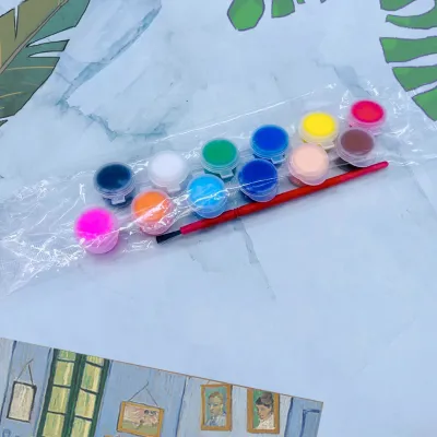 Opp poster paints 12colors water color paint school supplies