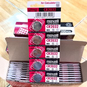 Hộp 20 Vỉ (100 Viên) Pin Maxell Nhật Bản CR2032 / CR2025 / CR2016 Date 2032