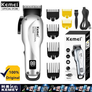 Kemei KM-917 Cordless Adjustable Fade Blade Hair Clipper Barber Shop Type-c Cordless Hair Trimmer Hair Cutting Machine