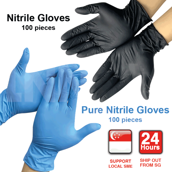 Disposable Nitrile Gloves (100pcs) Lazada Singapore