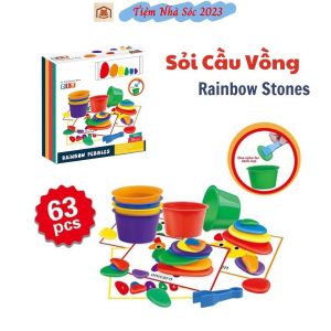Sỏi Cầu Vồng-Rainbow Stones Đồ Chơi Nhỏ Nhưng Mang Laị Vô Vàn Lợi Ích Cho Các Bé Từ 15 - 5 tuổi - Tiệm Nhà sóc 2023