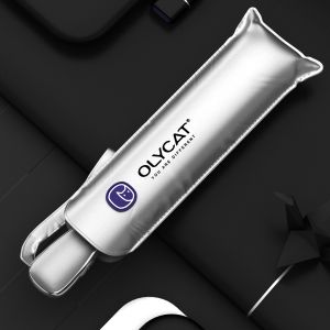 OLYCAT Automatic Flat Sun Umbrella Clear Titanium Silver Umbrella Rain Women Anti UV Travel Folding Umbrellas Windproof
