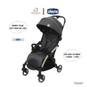 Xe đẩy gấp gọn cho bé Chicco Goody Plus City Map Re_lux xe nôi tự động 1 chạm - Monnie Kids