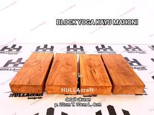 Balok Yoga Tanpa Sambungan/Block Yoga Kayu Wood Wooden Jati Belanda