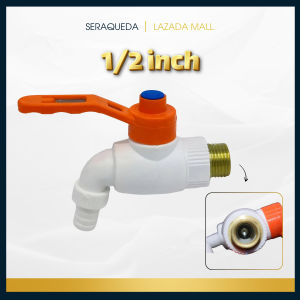 Kran Jumbo PVC Keran Air Tembok Drat Kuningan Engkol New DRAT KUNINGAN 1/2 3/4