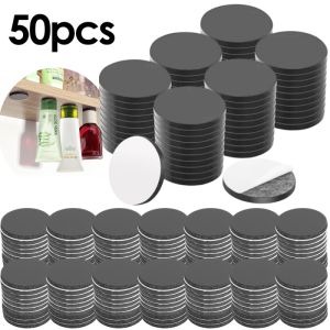 50pcs Magnetic Rubber Soft Magnet Soft Magnetic Sheet with Strong Adhesive Backing Round Refrigerator Magnet Without Glue