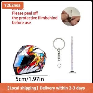 【Local shipping】 Keychain Helmet 2D Flat Fashion Stereo Motorcycle Helmets Safety Auto Bag Car Key Ring KeyChain Gift Jewelry