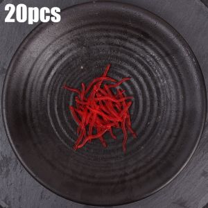 20/50/100Pcs Luminous Earthworm Soft Bait Artificial Bait for Carp Fishing in the Sea