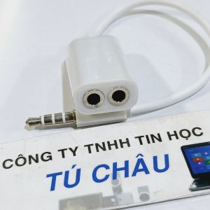 Cáp chia loa 1 ra 2 / Chuẩn 3.5 ly (4 điểm cực) đoạn dây