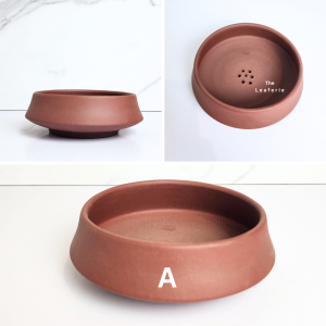The Leaferie Bonsai Pot (Series 41) . Plant pot . Zisha . Flowerpot . Purple Sand Planter. Flower pots