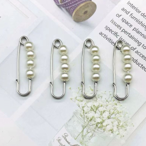 Waistband Pin Accessories Faux Pearl Brooch Pins Waist Tightening Clamp Anti Exposed Safety Pins