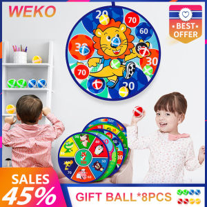 WEKO Kids Board Sticky Ball Toys With Free 8 Balls Early Education Baby Throwing Target Hanging Wall Parent-child Interactive Game
