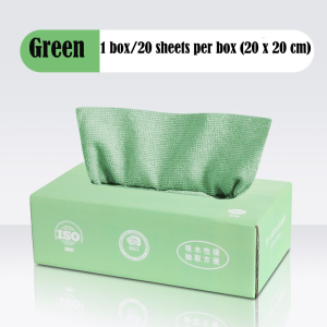 20 sheets per box Kitchen scouring pads for wet and dry use Absorbs oil without trapping it Powerful grease removal with