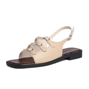 YOTO Womens Vintage Open-Toe Sandals Comfortable Chunky Platform Wedge Heel Slippers For Women