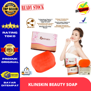 [ PROMO CUCI GUDANG ] Sabun Pemutih Badan Klinskin Beauty Soap Original BPOM Klin Skin Sabun Kecantikan Herbal Collagen Pemutih Kulit Muka Glowing Permanen Brightening Soap Penghilang Flek Hitam Jerawat Sabun Mandi Batangan Pemutih Pembersih Seluruh Badan