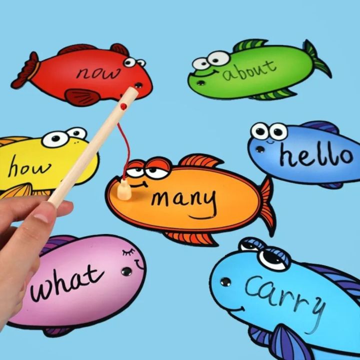 XQZ4344 ic Go Fishing Game Alphabet Letter Tracing Card Dry Erasable