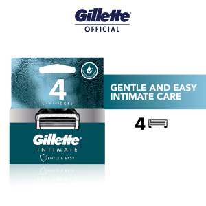 Gillette Intimate Hair Razor 4 Cartridges / 4 Razor Blades Refills Gentle and Easy to Use