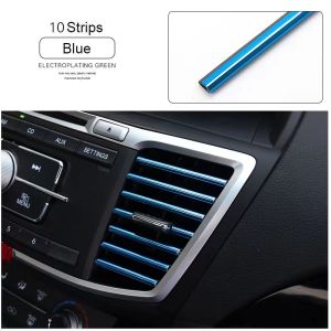 READY STOCK Car Interior Aircond Strip {10 PCS} Colors Chrome Stylish Design Decorative Line