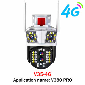 TECHZONE 12MP HD WiFi Camera 3-Lens 3-Screen IP Camera Automatic Tracking Alarm 360 Intelligent Night Vision Bidirectional Communication 10x Zoom Outdoor CCTV WiFi Security Camera