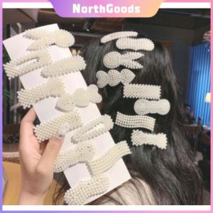 Hair Accessories Random Cute Girl Elegant Pearl Barrette Metal Hair Clip