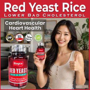 Red Yeast Rice CoQ10 - 60 capsules Cardiovascular natural statins Cholesterol LDL GMP certified