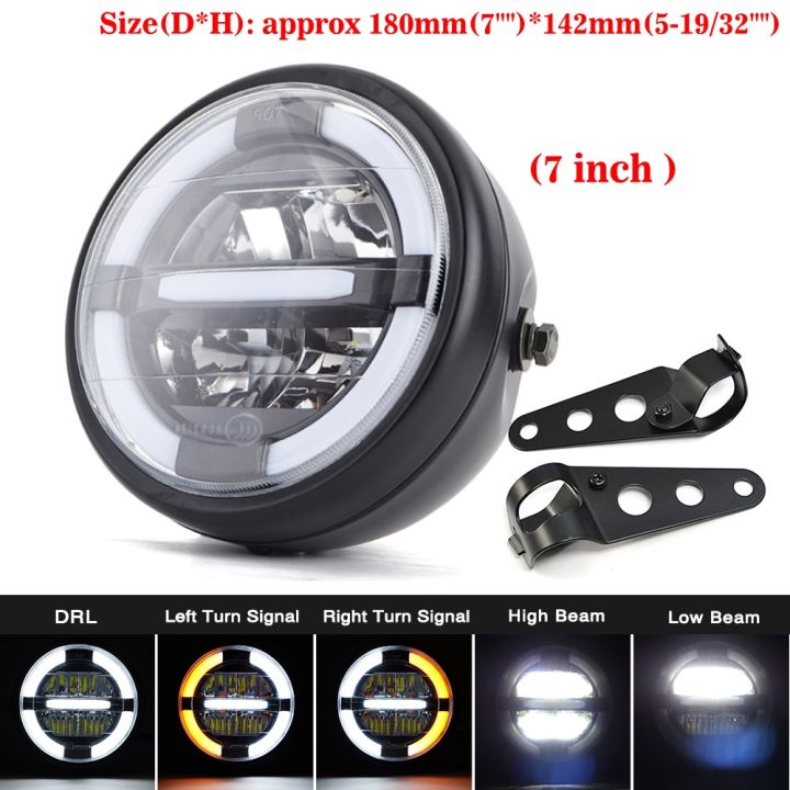 7.5 Inch Universal Cafe Racer Round Motorcycle LED Head Lamp Headlamp