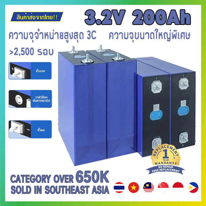 แบตเตอรี่ 200ah 280ah 120ah 50ah 30ah ลิเธียม lithium ion Lifepo4 3.2V ...