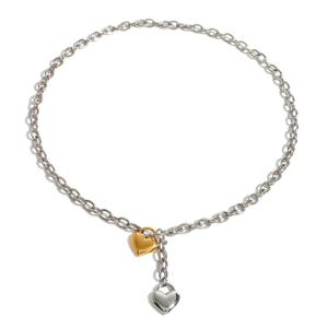 Không thấm nước mạ mạnh mẽ thép không gỉ Vòng Cổ Trái Tim Tình Yêu Phụ kiện cho phụ nữ thời trang của mặc hàng ngày