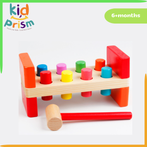 Đồ chơi giáo dục - Bộ đồ gõ búa bằng gỗ dành cho trẻ từ 6 tháng trở lên