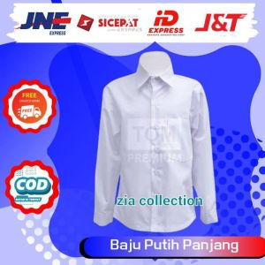 Seragam Sekolah - Kemeja Panjang Putih Polos TK/SD/SMP/SMA/KULIAH/KERJA