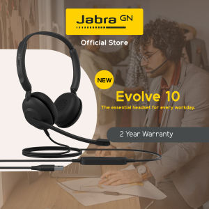 Jabra Evolve 10 Wired Business Headset with Microphone Professional Corded Office Headphones USB-A