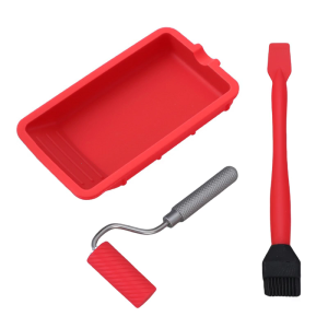 Silicone Roller Brush with Tray Even Application Roller Set Renovations for Smooth Application Wall Ceilings